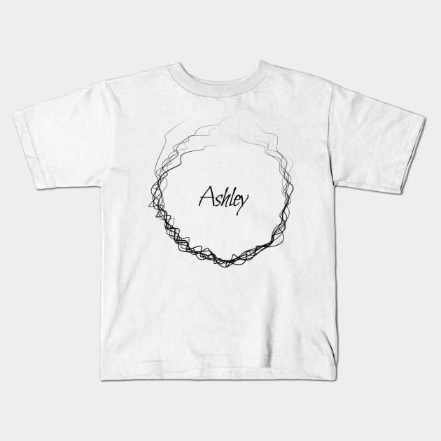 Ashley name monogram Kids T-Shirt by RavenRarities